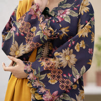 BAROUQE - 3PC UNSTITCHED KHADDAR PRINTED SHIRT WITH KHADDAR PRINT DUPATTA AND PRINT TROUSER-12630