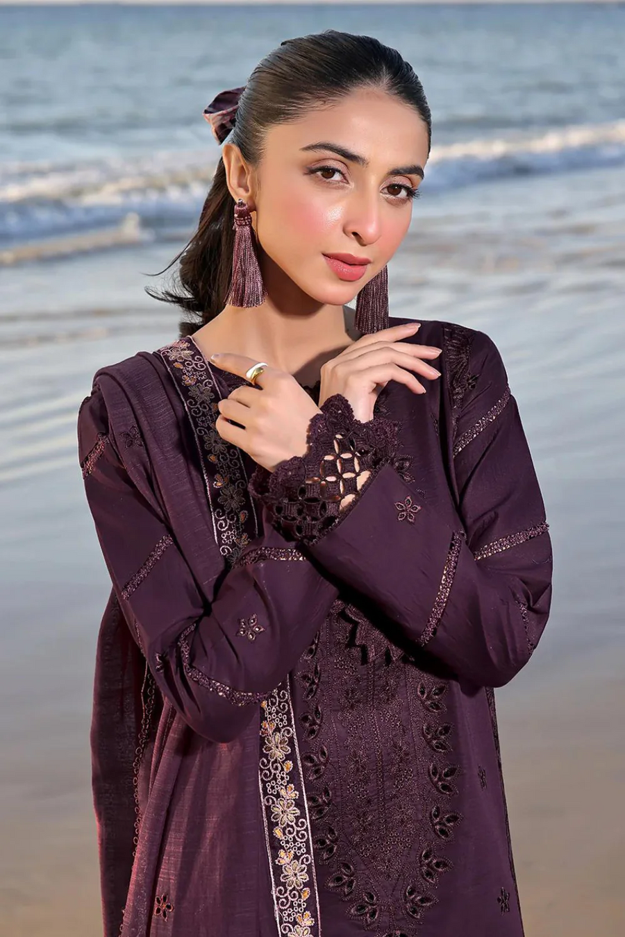 Saahil by Izel  3PC Embroidered Lawn Suit - IZL 24