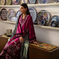 REPUBLIC-3PC DHANAK SEQUENCE EMBROIDERED SHIRT WITH COURTRAI PRINTED SHAWL & DHANAK TOUSER-4209