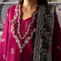 REPUBLIC-3PC DHANAK SEQUENCE EMBROIDERED SHIRT WITH COURTRAI PRINTED SHAWL & DHANAK TOUSER-4209