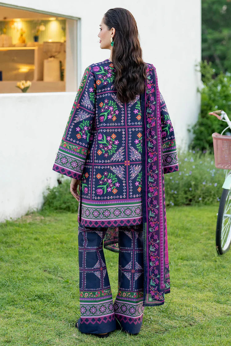 JAZMIN - 3PC UNSTITCHED KHADDAR PRINTED SHIRT WITH KHADDAR PRINTED DUPATTA AND PRINTED TROUSER-12628