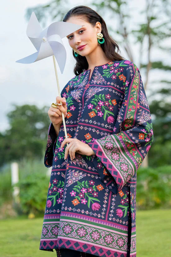 JAZMIN - 3PC UNSTITCHED KHADDAR PRINTED SHIRT WITH KHADDAR PRINTED DUPATTA AND PRINTED TROUSER-12628