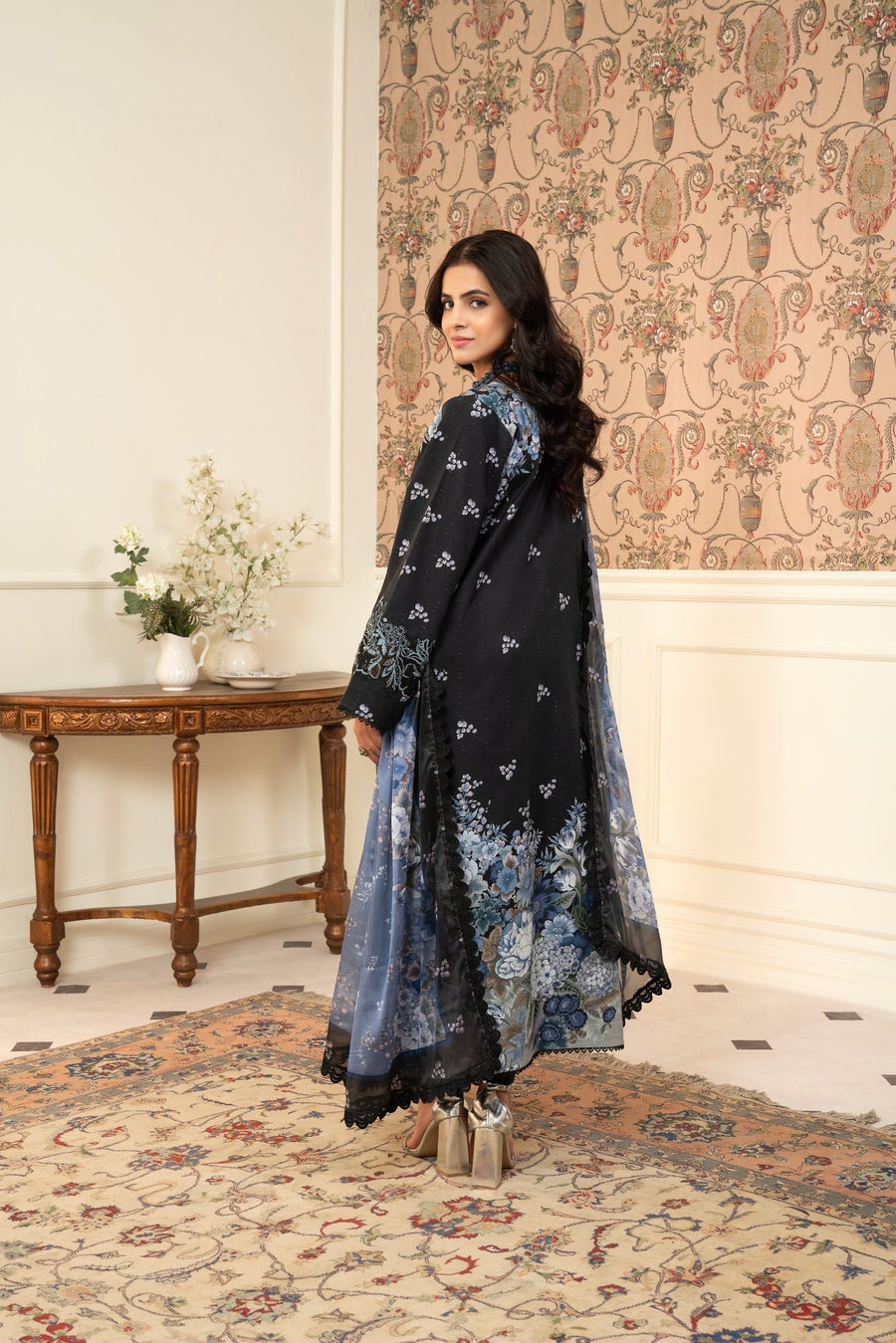 Maisa 3 Piece Unstitched Printed Embroidered Lawn Suit | MPT-2611