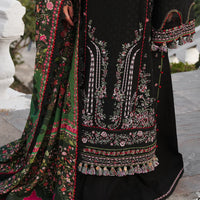 HUSSAIN REHAR-3PC KARANDI EMBROIDERED SHIRT WITH COURTRAI PRINTED SHAWL AND TROUSER-4261