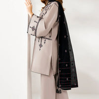 JAZMIN-3PC DHANAK EMBROIDERED SHIRT WITH CHIFFON EMB DUPATTA AND TROUSER-4192