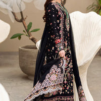 QALAMQAR-3PC DHANAK EMBROIDERED SHIRT WITH COTTON NET EMBROIDERED DUPATTA -BIC-14254
