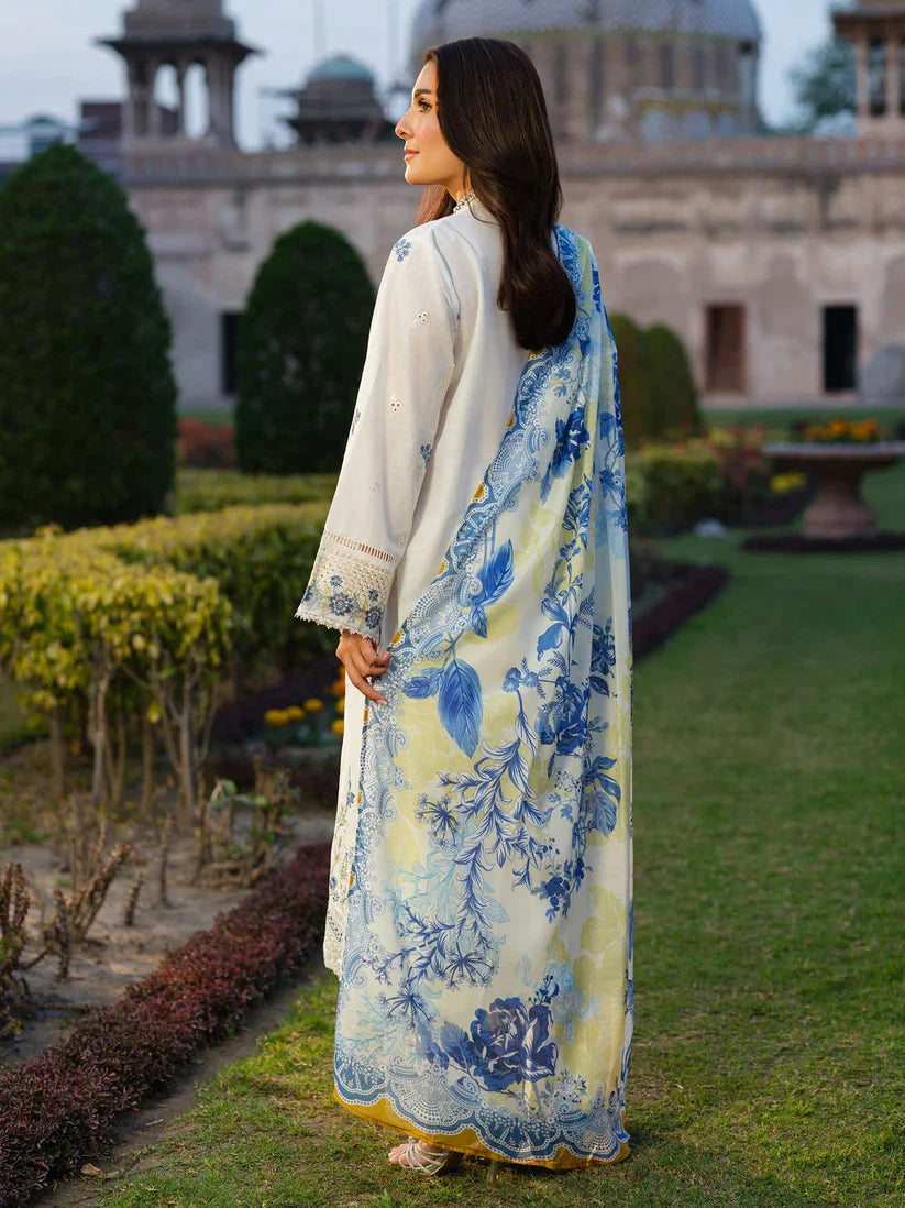 Dhanak-3PC Embroidered Shirt with Digital Printed Wool Shawl -13347