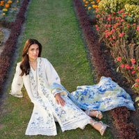 Dhanak-3PC Embroidered Shirt with Digital Printed Wool Shawl -13347
