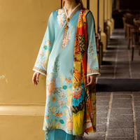 MUSHQ-3PC LAWN PRINTED SHIRT WITH CHIFFON PRINT DUPATTA AND PRINT TROUSER-BIC-2507