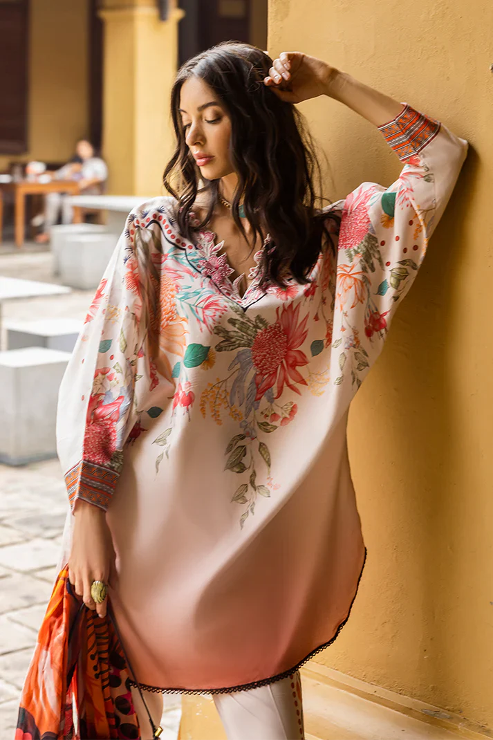 MUSHQ-3PC LAWN PRINTED SHIRT WITH CHIFFON PRINT DUPATTA AND PRINT TROUSER-BIC-2508