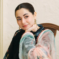 ZARASHAHJAHAN- 3PC DHANAK EMBROIDERED SHIRT WITH COUTRAI WOOL PRINT SHAWL AND EMB TROUSER-3214