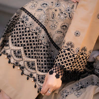 SAPPHIRE-3PC DHANAK EMBROIDERED SHIRT WITH CHIFFON EMBROIDERED DUPATTA AND TROUSER-14035