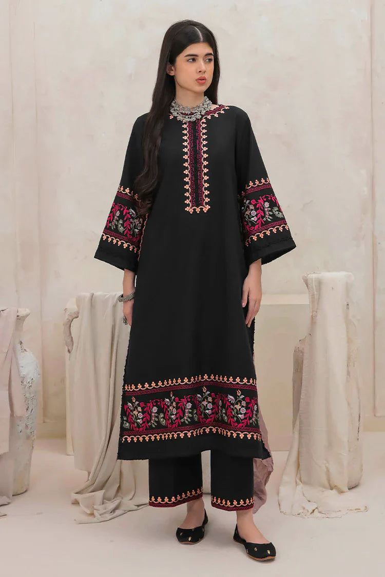 MUSHQ - 2PC UNSTITCHED DHANAK EMBROIDERED SHIRT & EMBROIDERED TROUSER-112