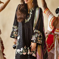 MUSHQ-3PC LAWN EMBROIDERED SHIRT WITH MONARK PRINT DUAPATTA AND TROUSER-BIC-3719