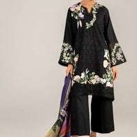 MUSHQ-3PC LAWN EMBROIDERED SHIRT WITH MONARK PRINT DUAPATTA AND TROUSER-BIC-3719