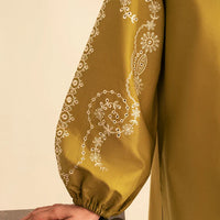 BATIK-2PC DHANAK EMBROIDRED SHIRT WITH DHANAK EMBROIDRED SLEEVES-122