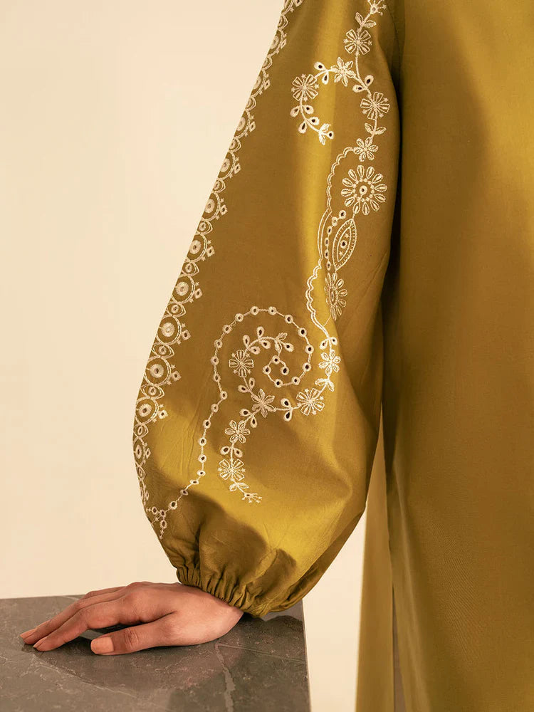 BATIK-2PC DHANAK EMBROIDRED SHIRT WITH DHANAK EMBROIDRED SLEEVES-122