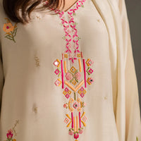 MIRANA - 3PC DHANAK EMBROIDERED SHIRT WITH BAMBER CHIFFON DUPATTA AND TROUSER-14289