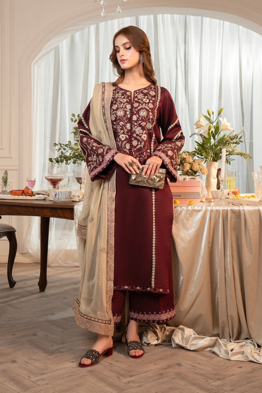 Maisa By Seven Star 3 Piece Stitched Embroidered Lawn | CLE-0204