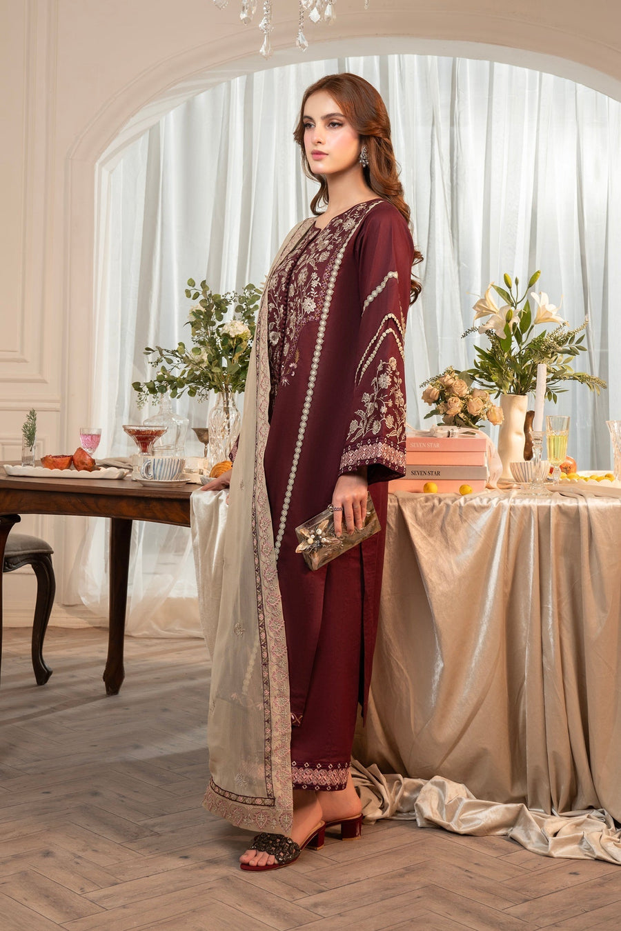 Maisa By Seven Star 3 Piece Stitched Embroidered Lawn | CLE-0204