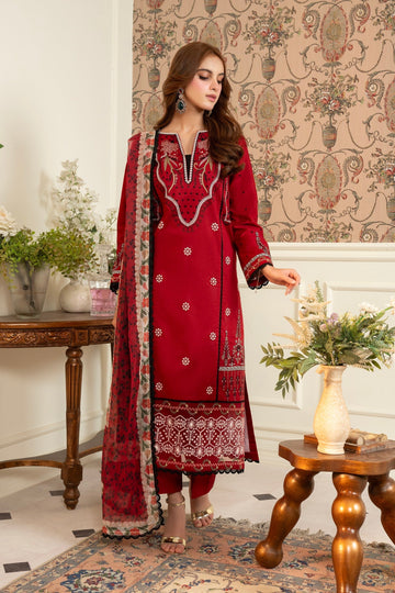 Maisa 3by Seven Star 3 Piece Stitched Embroidered Lawn | CLE-0201