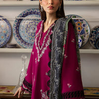 REPUBLIC-3PC DHANAK SEQUENCE EMBROIDERED SHIRT WITH COURTRAI PRINTED SHAWL & DHANAK TOUSER-4209