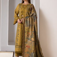 SOBIA NAZIR- 3PC UNSTITCHED LAWN EMBROIDERED SHIRT WITH MONARK PRINT DUPATTA AND TROUSER-3570