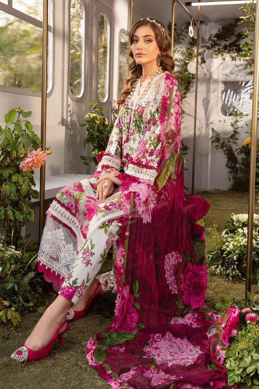 Maria B - UNSTITCHED 3PC LAWN EMBROIDERED - MPT-24