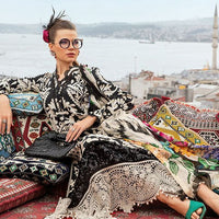 MARIA.B-3PC KHADDAR PRINTED EMB SHIRT WITH KHADDAR PRINTED DUPATTA AND PRINTED TROUSER-MPT-1269