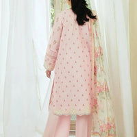 Coco - Dhanak 3PC Unstitched Embroidered Shirt with Digital Printed Wool Shawl-13193