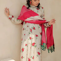 BAROUQE - 3PC UNSTITCHED KARANDI PRINTED SHIRT WITH KARANDI PRINTED DUPATTA AND TROUSER-12575