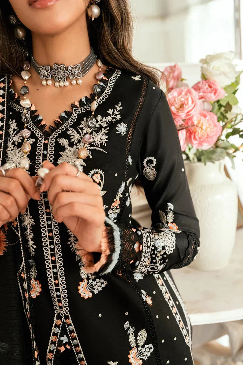 Qalamkar Dhanak-3PC Embroidered Shirt with Dhanak Embroidered Dupatta -13395