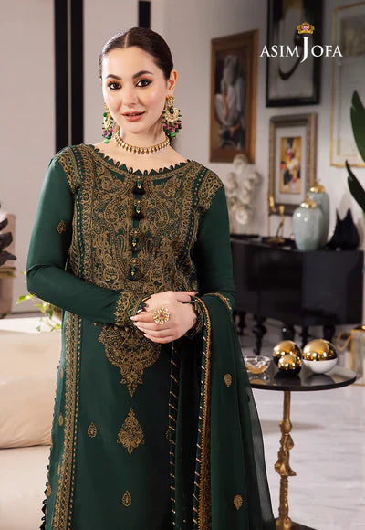 Asim Jofa Dhanak 3PC Unstitched Embroidered With Chiffon Embroidered Dupatta - 4139