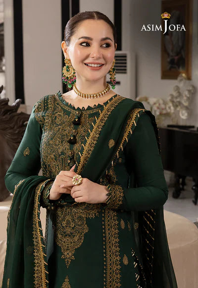 Asim Jofa Dhanak 3PC Unstitched Embroidered With Chiffon Embroidered Dupatta - 4139