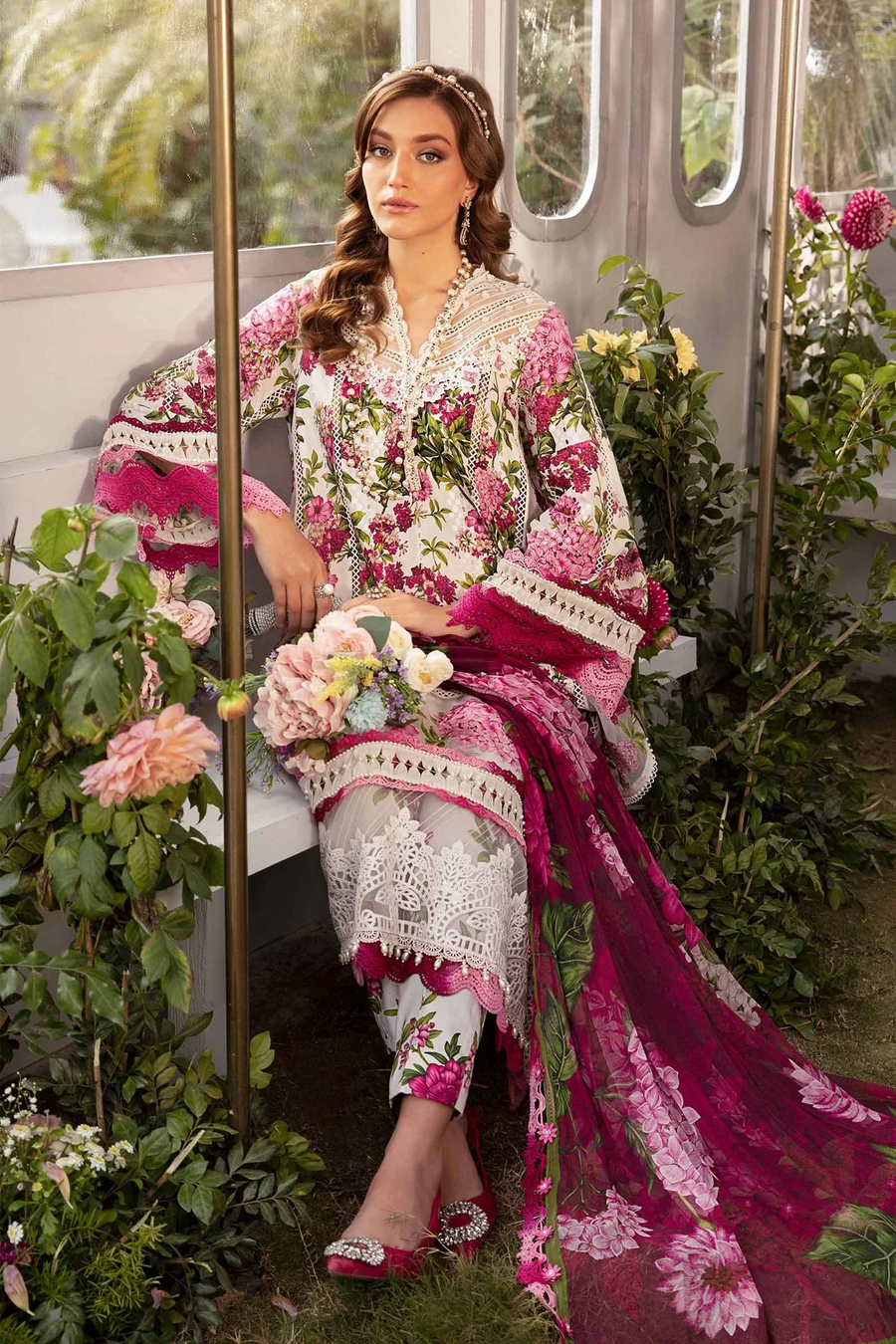 Maria B - UNSTITCHED 3PC LAWN EMBROIDERED - MPT-24